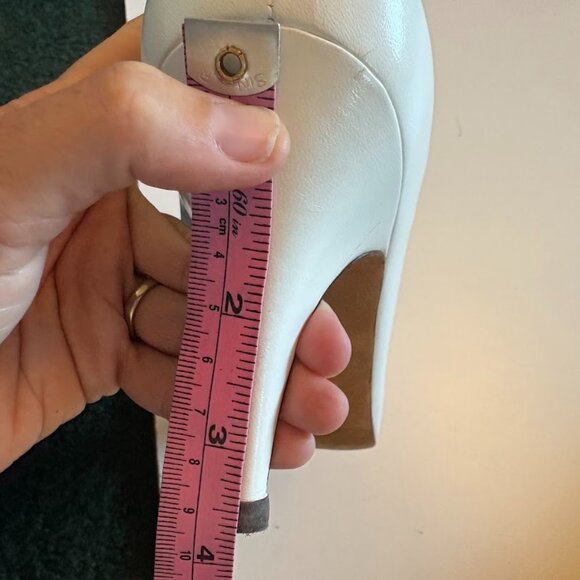 Vintage Gucci High Hell Pump Wedding Bridal Luxury 80s Leather Italy Courthouse - Picture 10 of 10